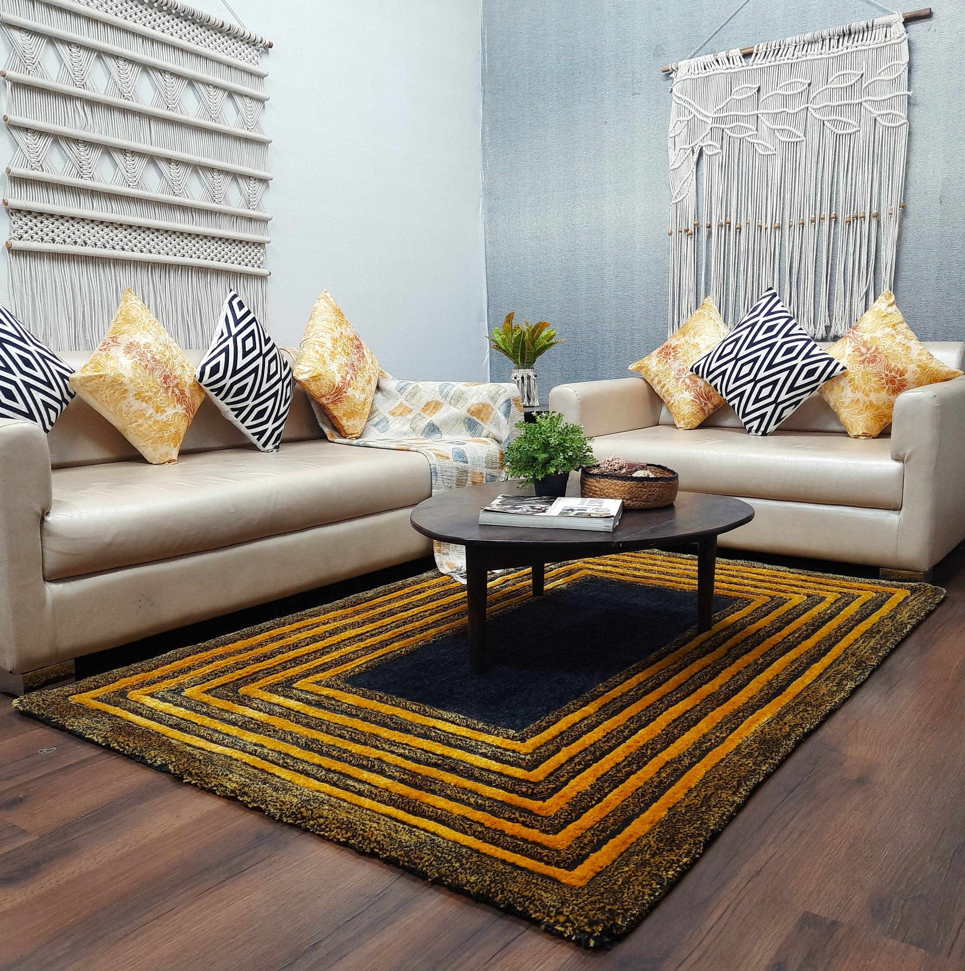 Avioni Artistry Collection|3D Modern Minimalist Multi-Color Abstract Living Room Rugs | Different Sizes | Carpet for Living Room