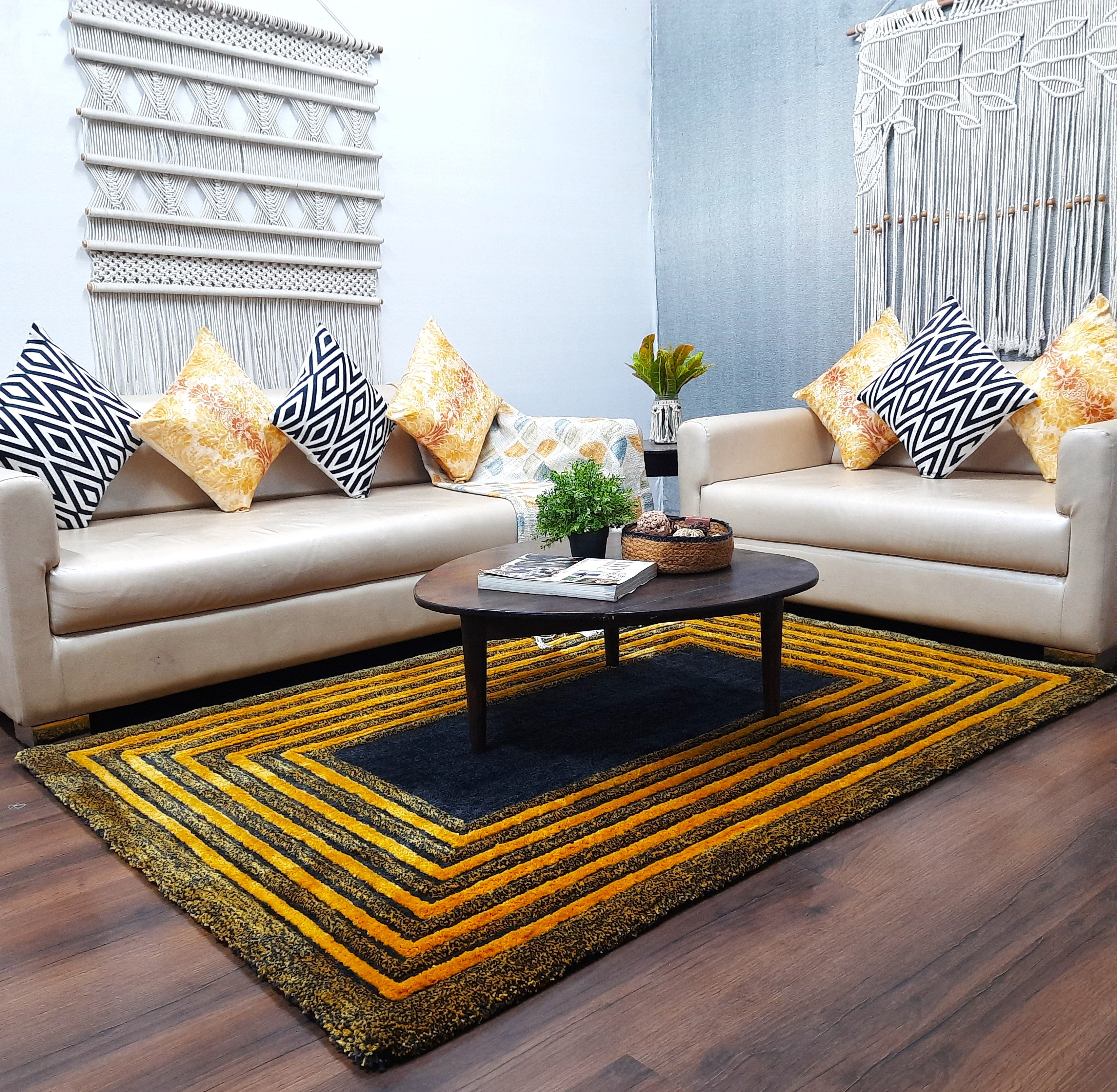 Avioni Artistry Collection|3D Modern Minimalist Multi-Color Abstract Living Room Rugs | Different Sizes | Carpet for Living Room