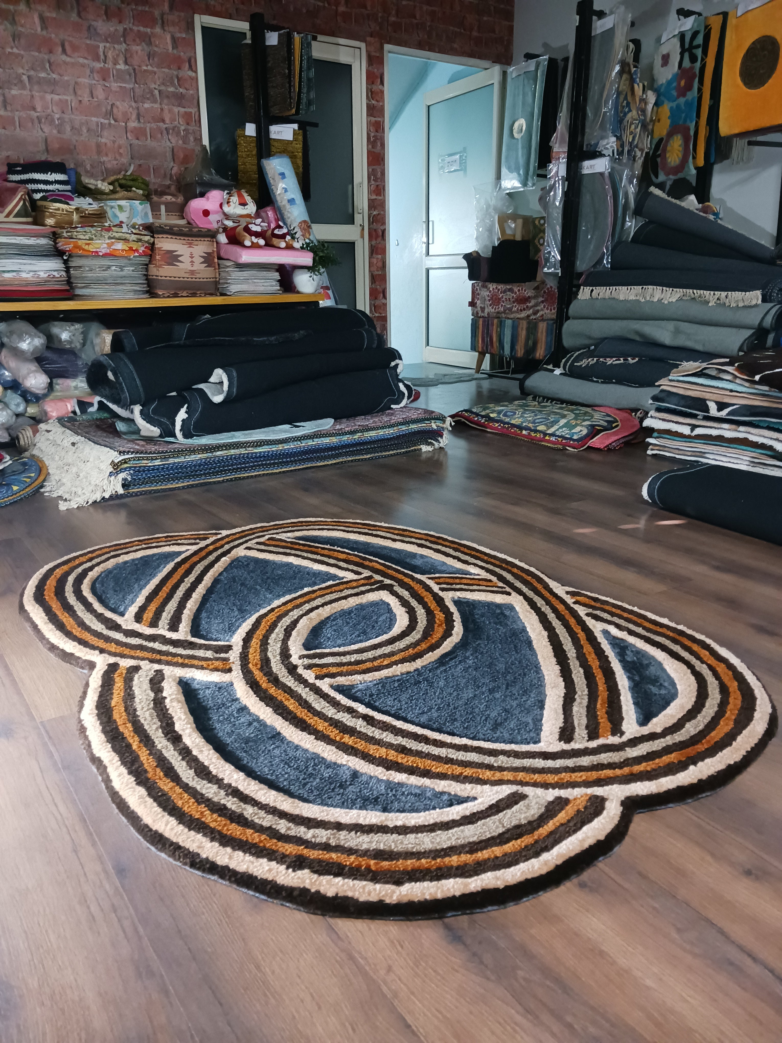 The Elevate Collection from Loomkart | The Cosmic Rings| Luxury Statement Carpets