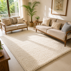 Avioni Atlas Collection- Micro Plain Cream Colour Soft Carpet -Different Sizes
