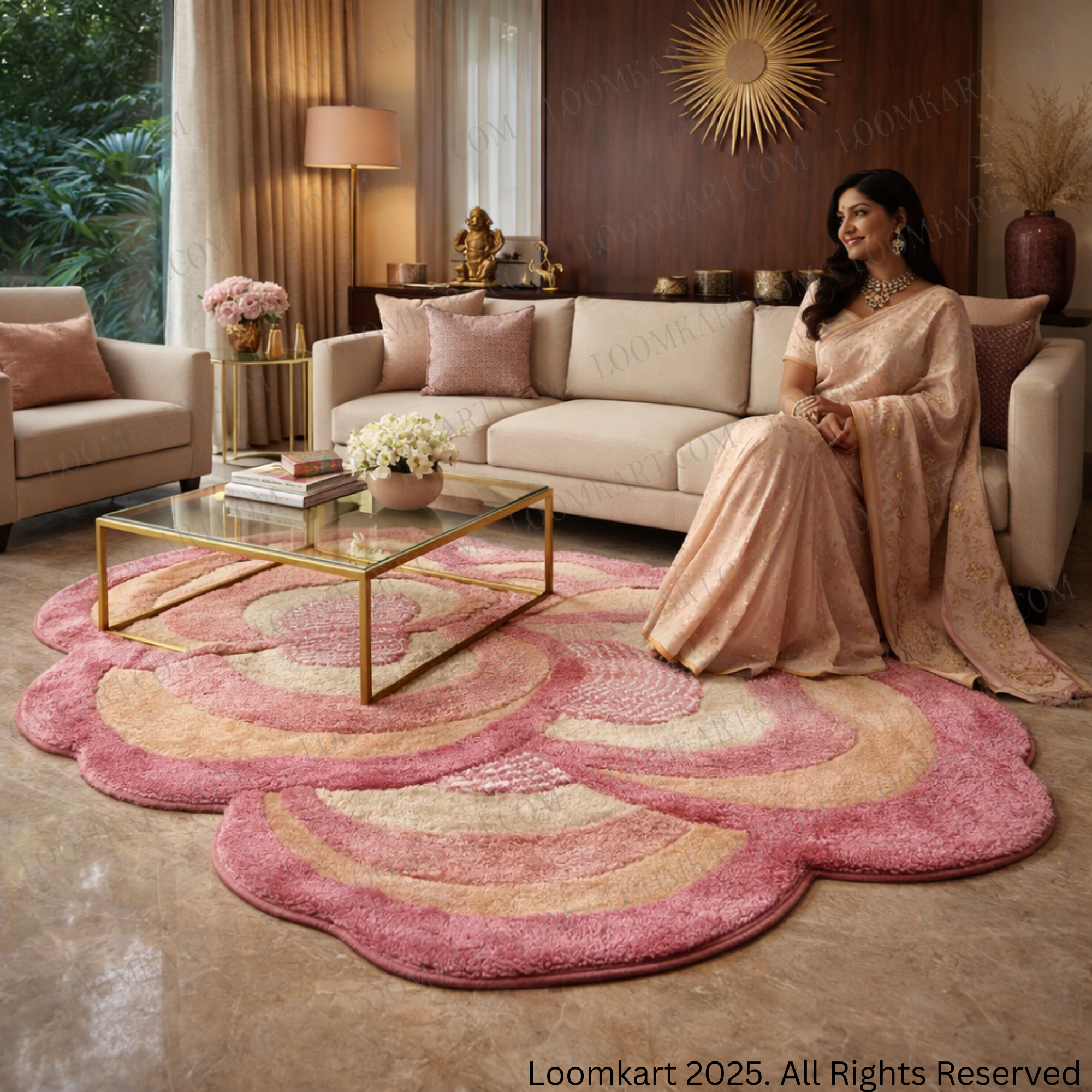 The Elevate Collection from Loomkart | The Rose Sand Petal | Luxury Statement Carpets