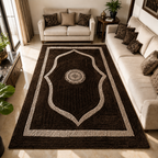 Avioni Divine Collection | Luxury Golden Touch With Coffee Ethnic Design Soft And Plush Handmade Living Room Rugs | Different Sizes | Carpet for Living Room