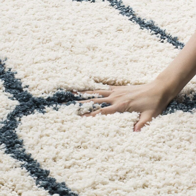 Avioni Atlas Collection- Micro Moroccan Lattice Carpets In Cream And Gray-Different Sizes