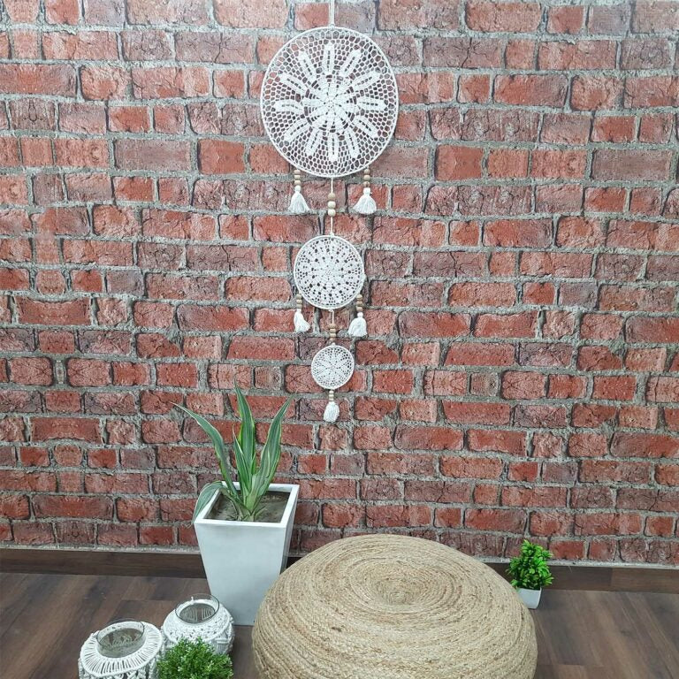 Avioni Home Boho Collection – Crochet Wall Hanging With Beads And Fringes – 120 cms
