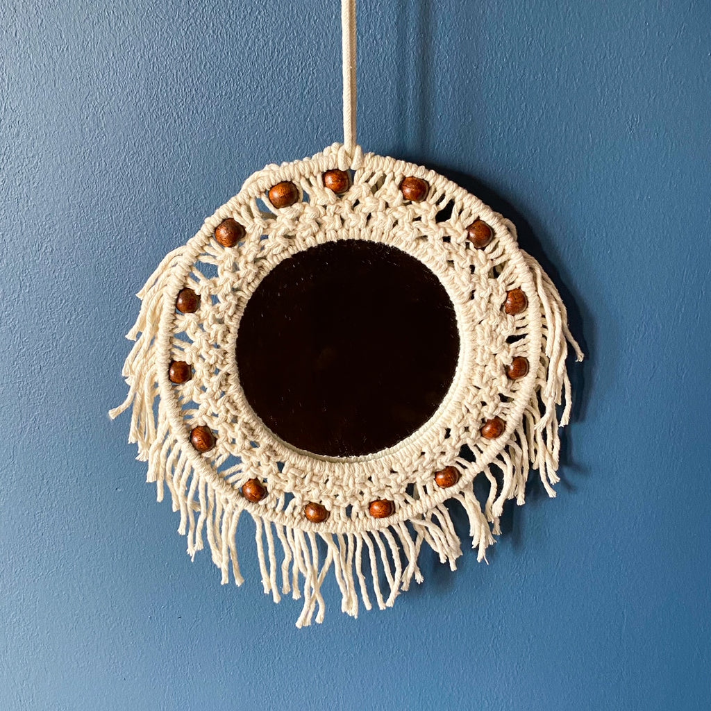 Avioni Home Boho Collection – Mirror in Macramé- 22 cm x 22 cm