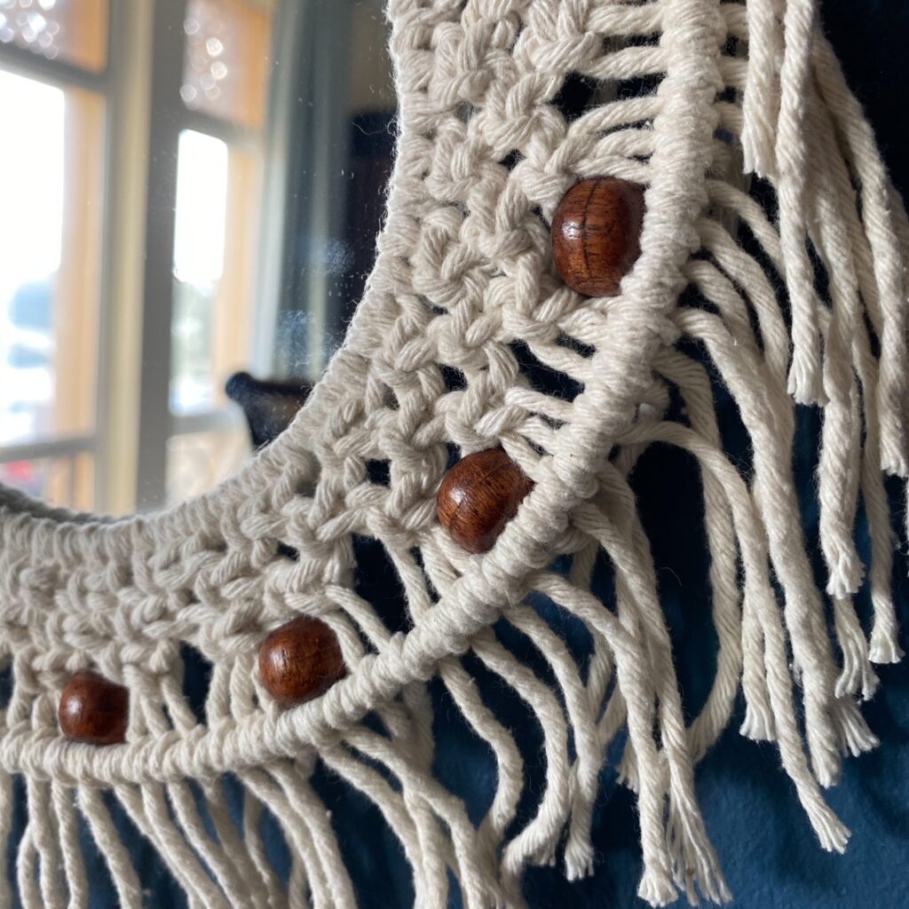 Avioni Home Boho Collection – Mirror in Macramé- 22 cm x 22 cm