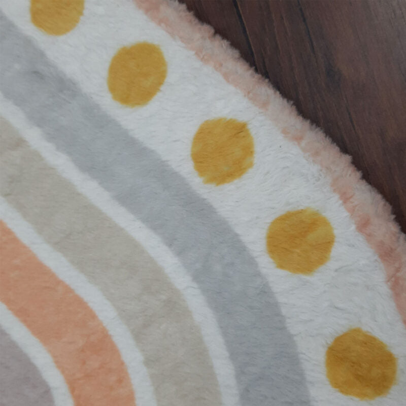 Avioni Rainbow Inspired Fluffy Faux Fur Shag Very Soft Fur Rug for Kids Nursery Play Room-55cmx140cm (~22×55 inch)