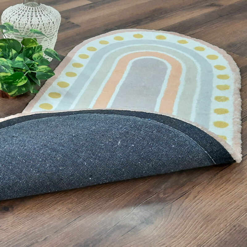 Avioni Rainbow Inspired Fluffy Faux Fur Shag Very Soft Fur Rug for Kids Nursery Play Room-55cmx140cm (~22×55 inch)