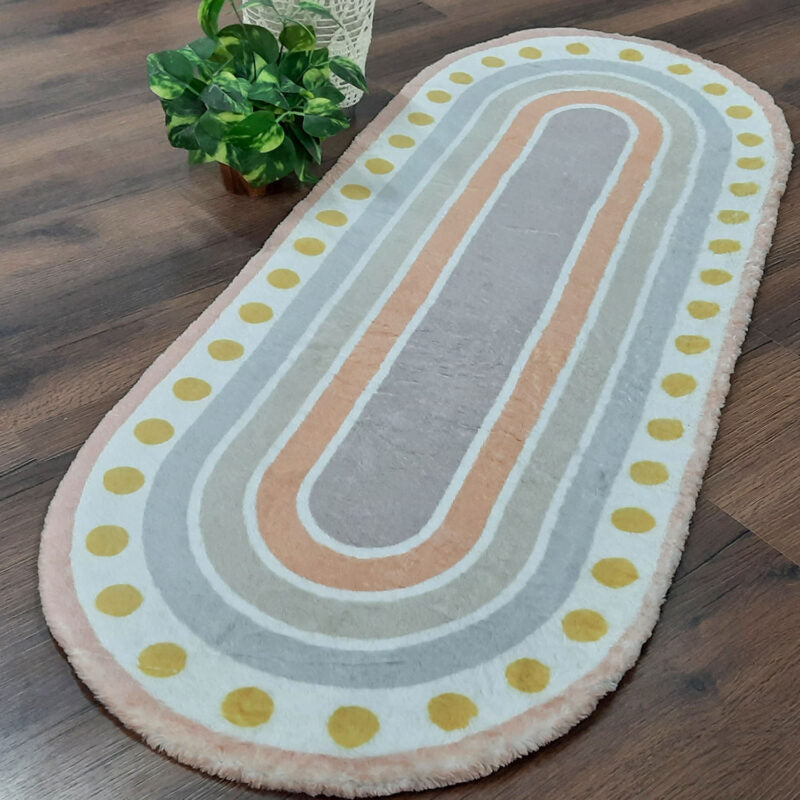 Avioni Rainbow Inspired Fluffy Faux Fur Shag Very Soft Fur Rug for Kids Nursery Play Room-55cmx140cm (~22×55 inch)