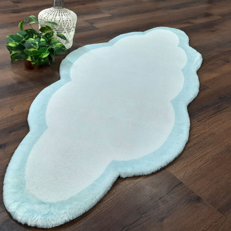 Avioni Clouds Inspired Fluffy Shag Very Soft Faux Fur Rug for Kids Nursery Play Room-55cmx140cm