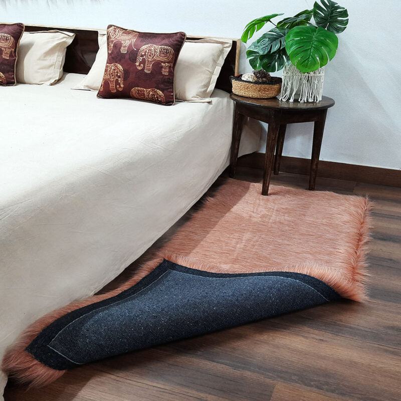 Loomkart – Double Shade Avioni Ultra Soft Faux  Fur Carpet for Bedroom/Hallway/Pooja Room-Easily Hand Washable- 60X150cm