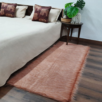 Loomkart – Double Shade Avioni Ultra Soft Faux Fluffy Fur Carpet for Bedroom/Hallway/Pooja Room-Easily Hand Washable- 60X150cm