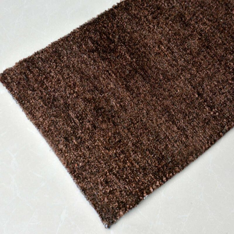 Winter Sale | Handloom Coffee Plain Solid Premium Bedside Carpet (55cm x 137cm (~22″ x 55″)) By Avioni
