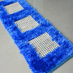 Buy Bed Side Runner /Shaggy Rugs (56cm  X 140cm ) In Blue By Avioni