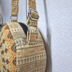 Premium Sling Bag for Women, Avioni Fashion Shoulder Bag, Bohemian Style Ethnic Design, Braided Sides Round Sling Bag, Perfect For Gifts and Traveling-25 cms Diameter