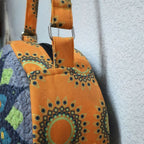 Premium Sling Bag for Women, Avioni Fashion Shoulder Bag, Bohemian Style-Peacock Rangoli, Braided Sides Round Sling Bag, Perfect For Gifts and Traveling-25 cms Diameter