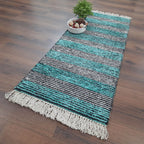 Avioni Handloom Washable Solid Premium Bedside Carpet (55cm x 137cm (~22″ x 55″))