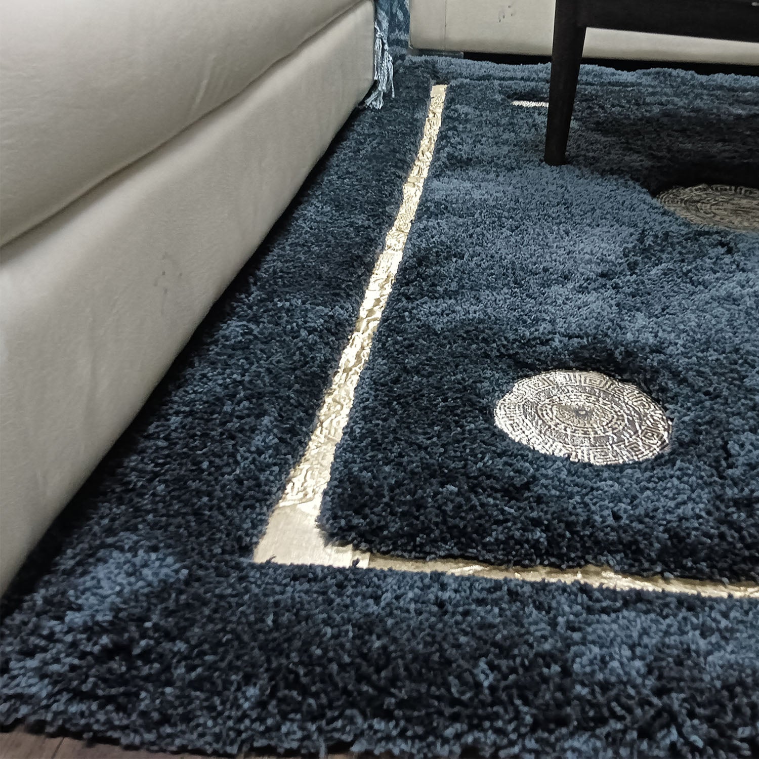 Avioni Divine Collection | Luxury Golden Touch With Black Soft And Plush Living Room Rugs | Different Sizes | Carpet for Living Room