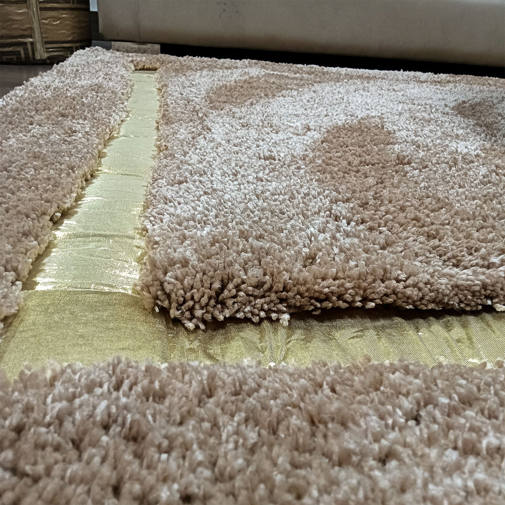 Avioni Divine Collection | Luxury Golden Touch With Beige/Brown Soft And Plush Handmade Living Room Rugs | Different Sizes | Carpet for Living Room