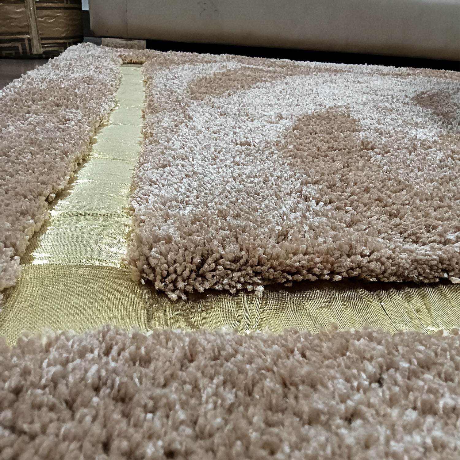 Avioni Divine Collection | Luxury Golden Touch With Beige/Brown Soft And Plush Handmade Living Room Rugs | Different Sizes | Carpet for Living Room