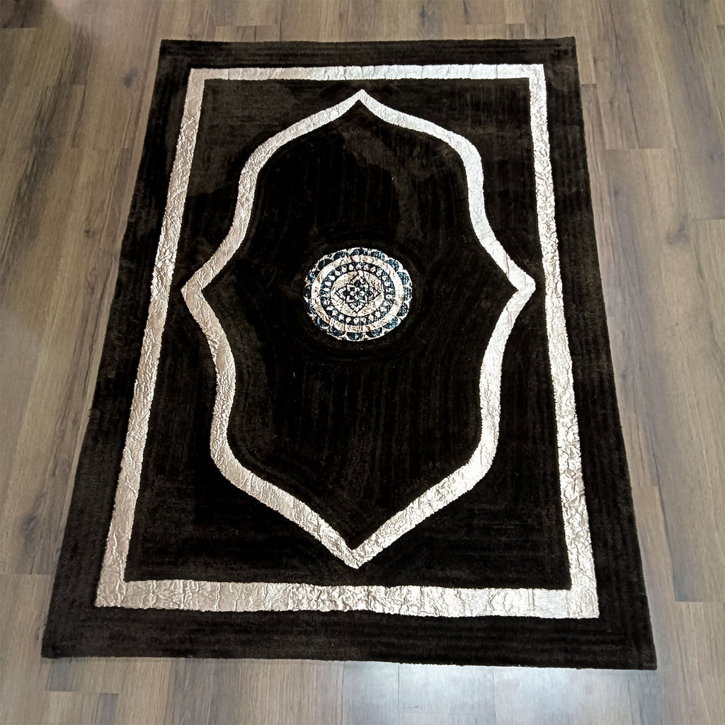 Avioni Divine Collection | Luxury Golden Touch With Coffee Ethnic Design Soft And Plush Handmade Living Room Rugs | Different Sizes | Carpet for Living Room