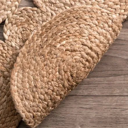 Avioni Home Contemporary Collection – Eco-friendly Recycled Jute & Jute Handmade Braided Area Rug