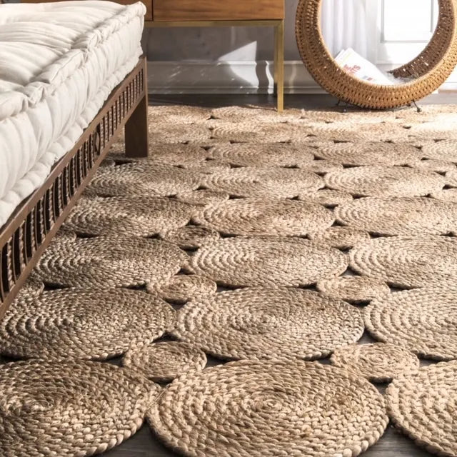 Avioni Home Contemporary Collection – Eco-friendly Recycled Jute & Jute Handmade Braided Area Rug