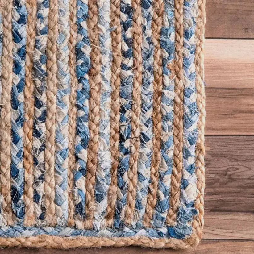 Avioni Home Eco Collection – Eco-friendly Denim / Jeans & Jute Handmade Braided Rug