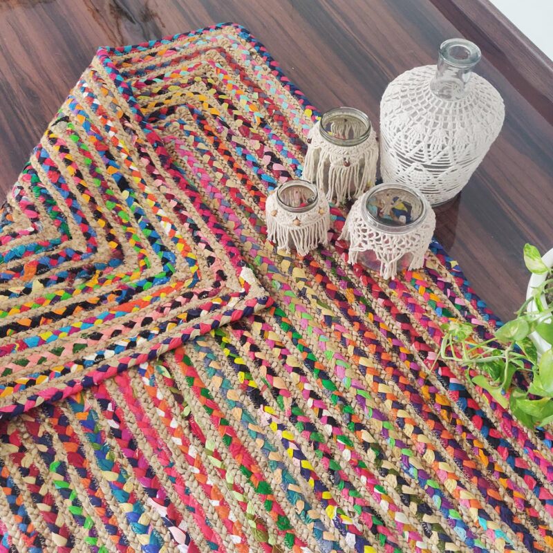 Chindi With Jute Handmade Braided Area Rugs|Avioni-Premium Collection