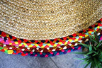 Jute And Cotton Chindi Border Carpets – Braided Area Rugs – Round Rug Handmade – Avioni
