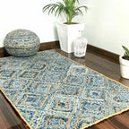 Denim/Jeans With Jute Handmade Braided Rugs | Blue Diamond Denim Area Rug|Avioni- Premium Collection