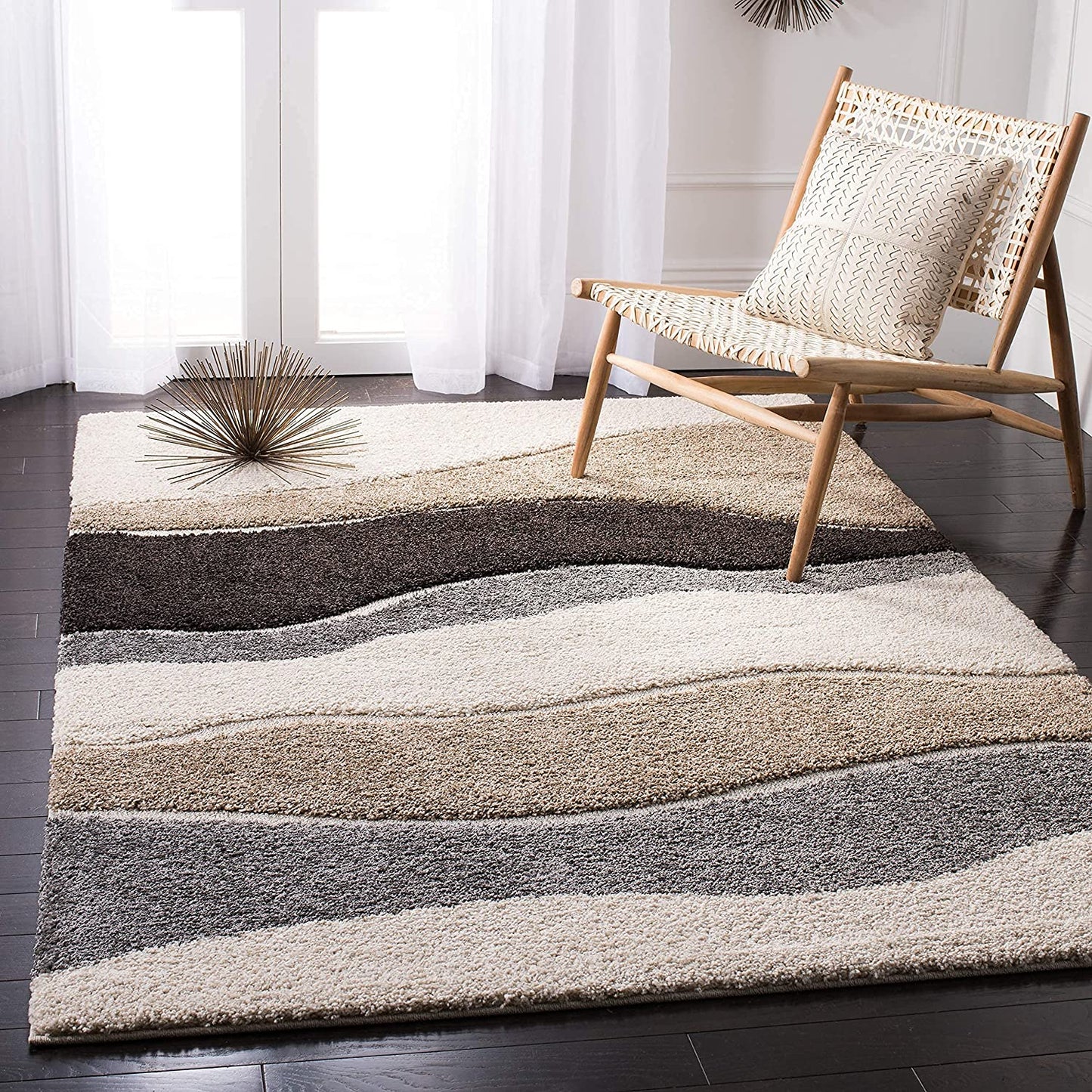 Avioni Atlas Collection- Micro Brown Waves Carpets In Different Colours-Different Sizes