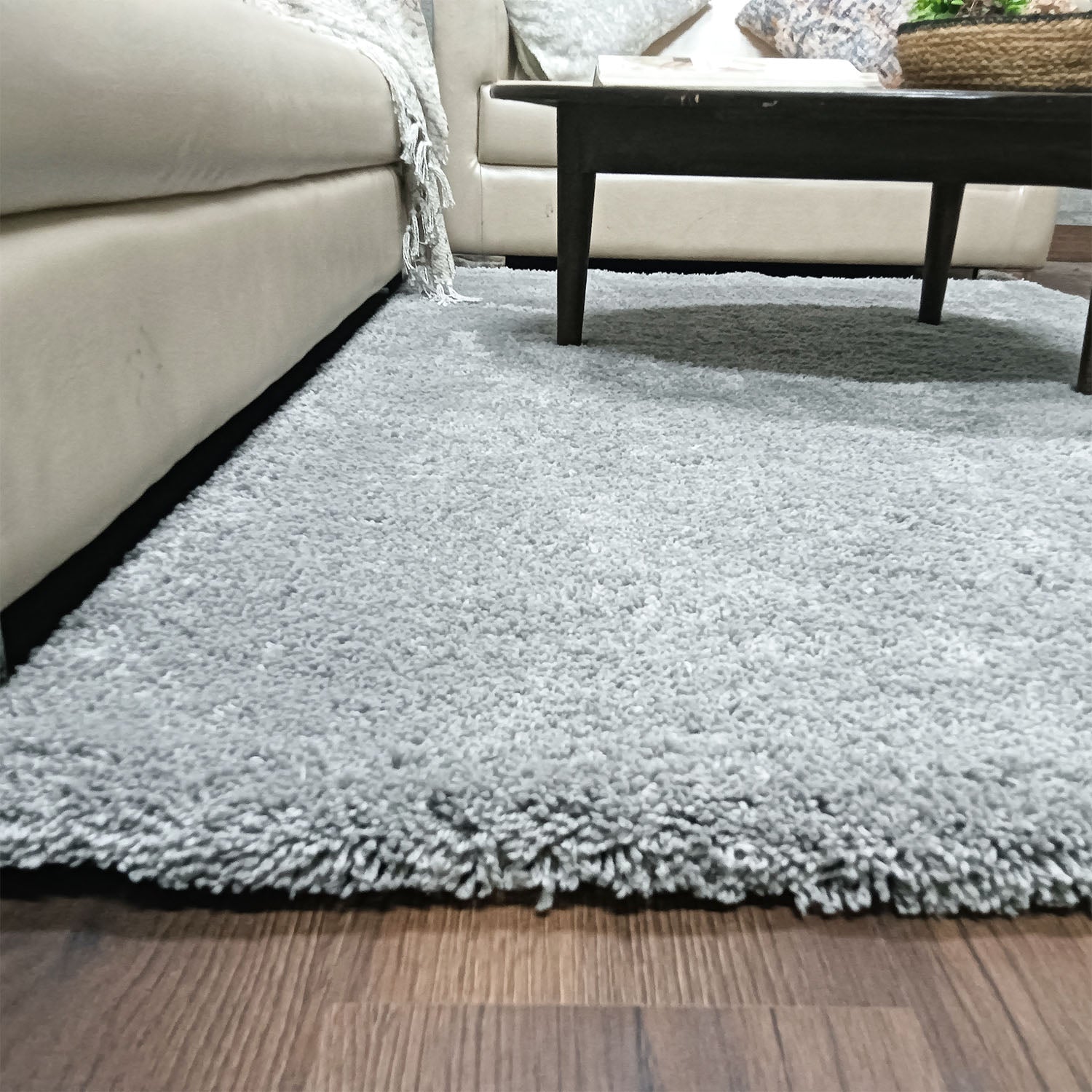 Avioni Home Atlas Collection - Microfiber Carpet In Plain Grey | Soft, Easy to Clean
