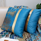 Cushion Covers Super Soft – Beautiful Golden Touch Palm Tree  – 40cm x 40cm (~16″ x 16″)