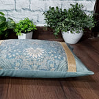 Cushion Covers Super Soft – Beautiful Golden Touch Grey Floral  – 30cm x 50cm (~12″ x 20″)