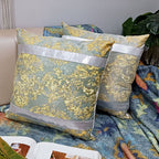 Cushion Covers Super Soft – Beautiful Golden Touch Yellow And Grey Abstract  –  40cm x 40cm (~16″ x 16″)