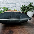 Cushion Covers Super Soft – Beautiful Golden Touch Black Floral  – 30cm x 50cm (~12″ x 20″)