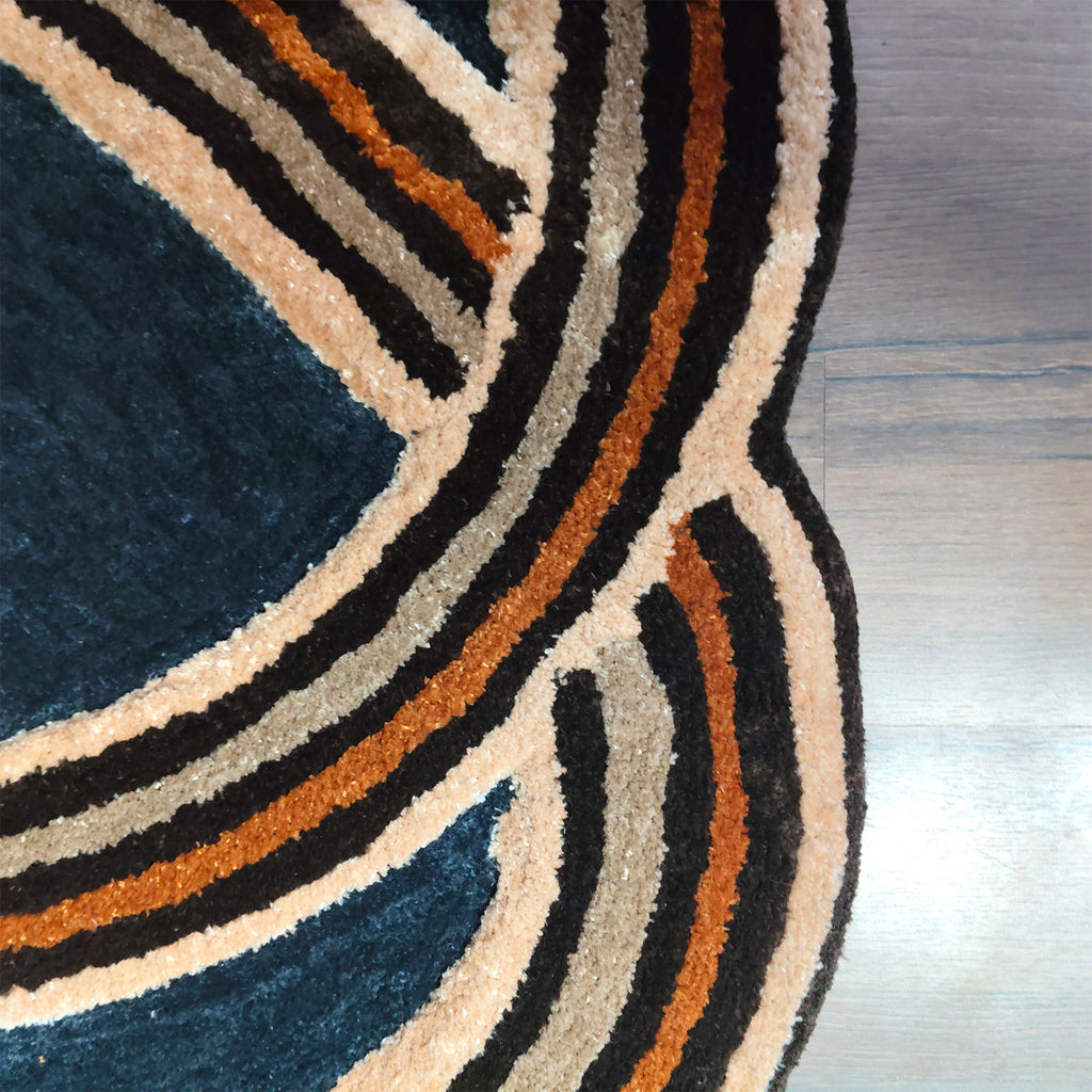 The Elevate Collection from Loomkart | The Cosmic Rings| Luxury Statement Carpets
