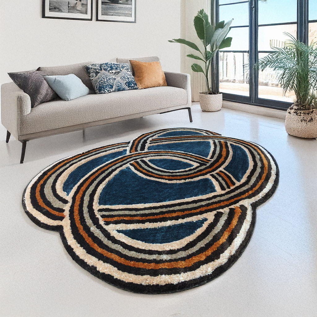 The Elevate Collection from Loomkart | The Cosmic Rings| Luxury Statement Carpets
