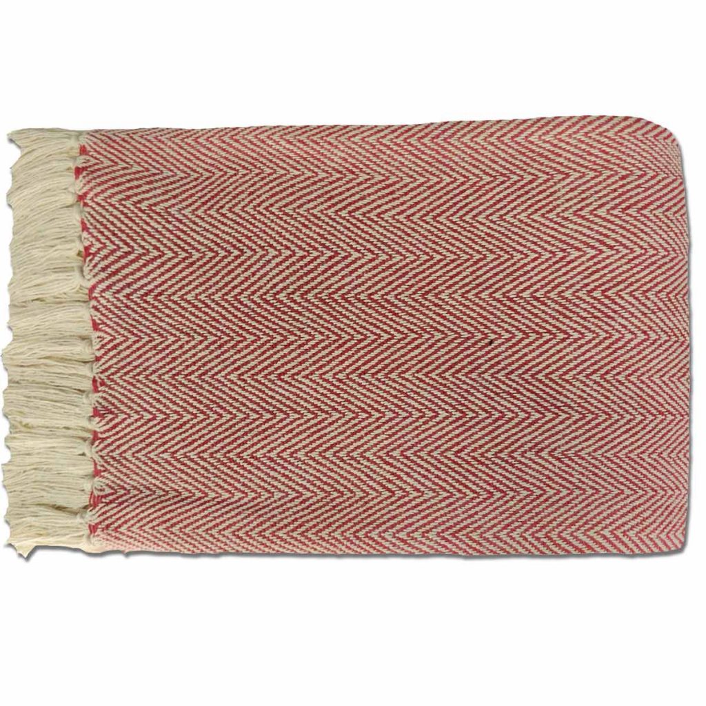 Red Cotton Blankets |Organic Bio Washed|King Sized Double Bed In Giftable Zip Packing By Avioni-228 cms x 228 cms-90x90 inches