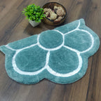 Avioni Divine Collection | Luxury Golden/Silver Touch Tufted Rug In Beautiful Flower Soft And Plush Handmade Door Mats | Pooja Mats | BathMats -45 cms x 75 cms