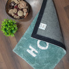 Avioni Divine Collection | Luxury Golden Touch Tufted Rug In "HOLA" (Spanish Greeting) Soft And Plush Handmade Door Mats | Pooja Mats | BathMats -45 cmsx 75 cms