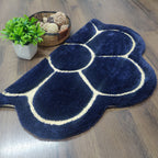 Avioni Divine Collection | Luxury Golden/Silver Touch Tufted Rug In Beautiful Flower Soft And Plush Handmade Door Mats | Pooja Mats | BathMats -45 cms x 75 cms
