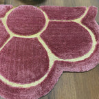 Avioni Divine Collection | Luxury Golden/Silver Touch Tufted Rug In Beautiful Flower Soft And Plush Handmade Door Mats | Pooja Mats | BathMats -45 cms x 75 cms