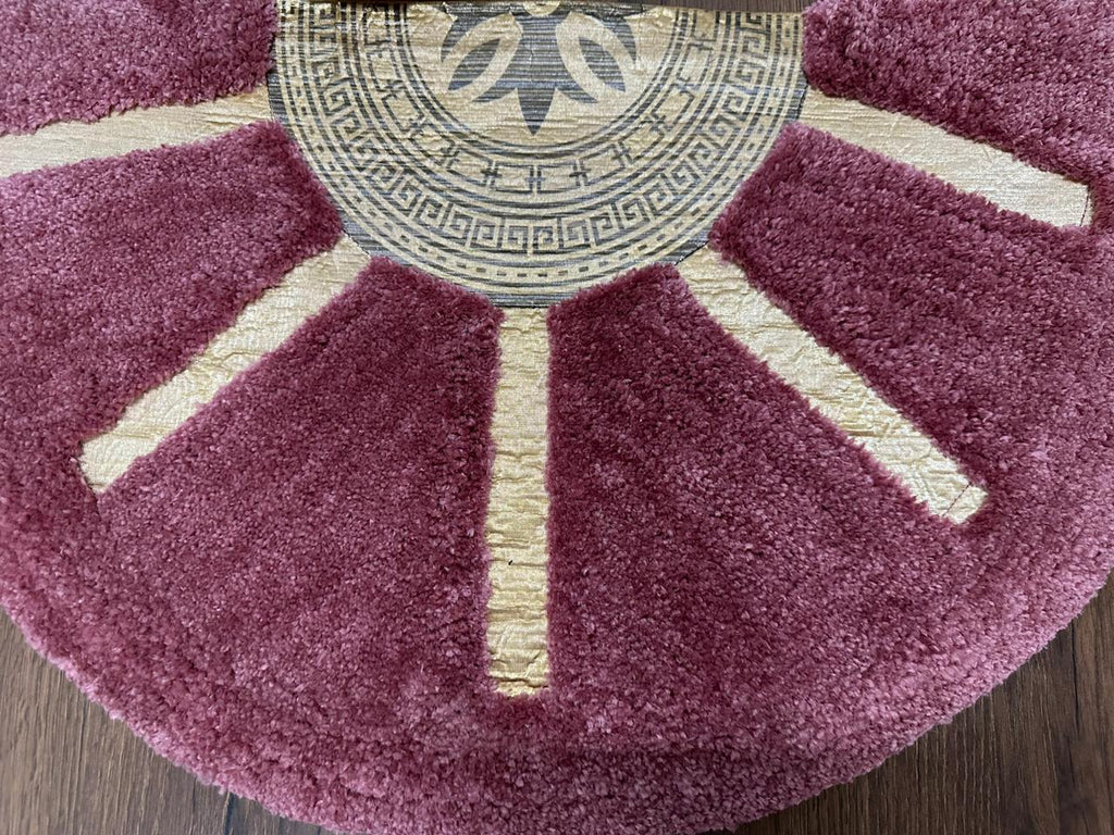 Avioni Divine Collection | Luxury Golden/Silver Touch Tufted Rug In Brightening Sun Soft And Plush Handmade Door Mats | Pooja Mats | BathMats -45 cms x 75 cms