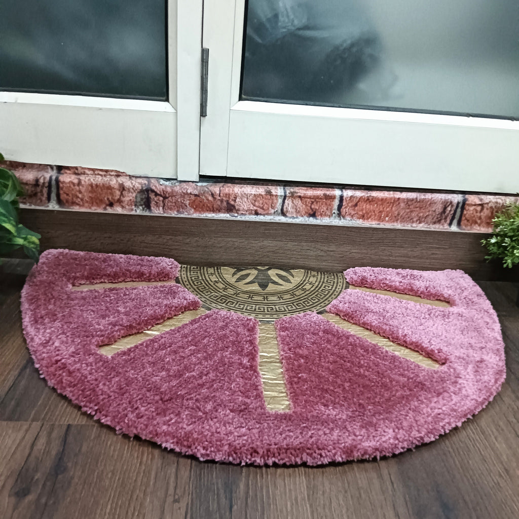 Avioni Divine Collection | Luxury Golden/Silver Touch Tufted Rug In Brightening Sun Soft And Plush Handmade Door Mats | Pooja Mats | BathMats -45 cms x 75 cms