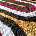 Avioni Home Atlas Collection - Plush Soft Washable Carpet with Retro Wave Design in Multi Color| Soft, Easy to Clean