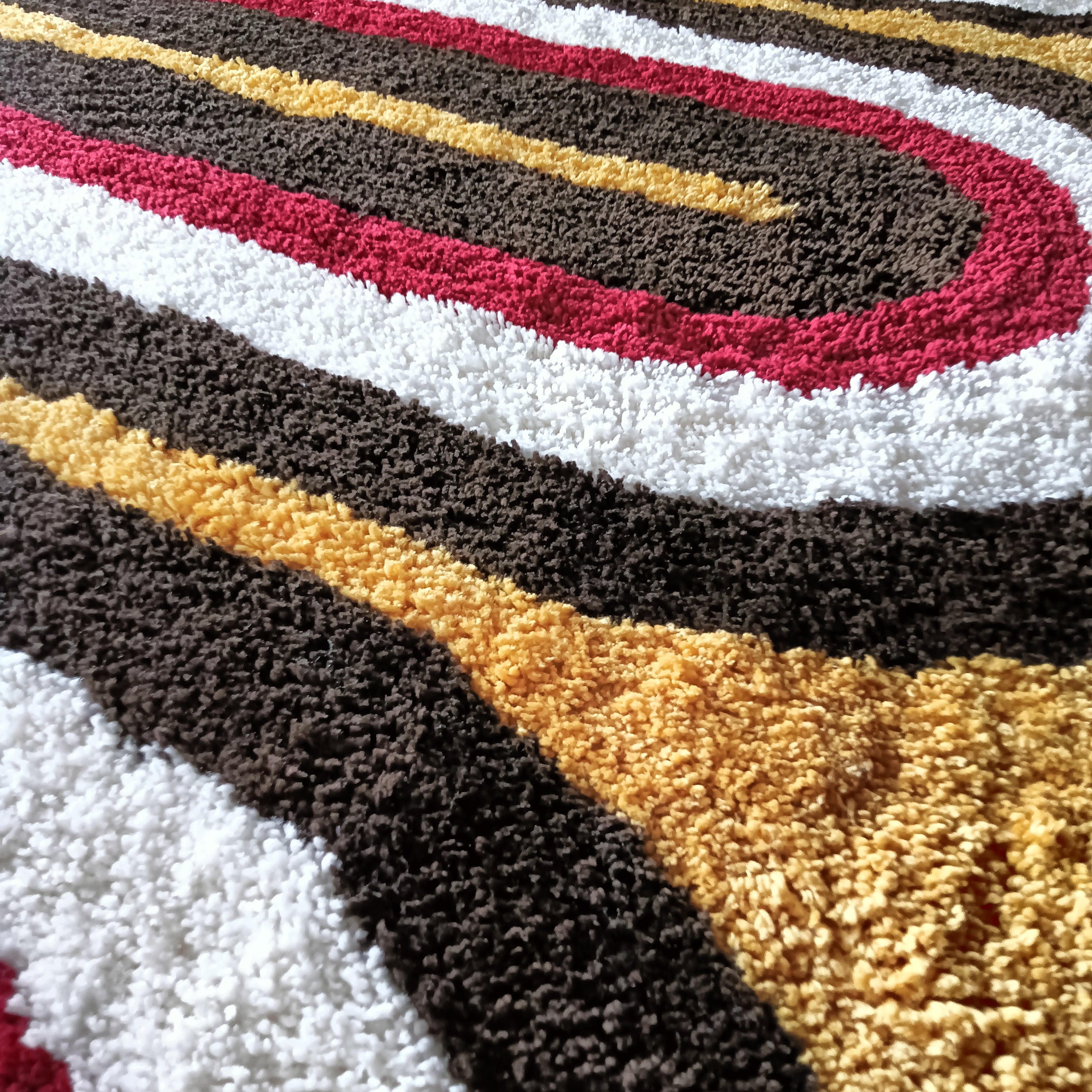 Avioni Home Atlas Collection - Plush Soft Washable Carpet with Retro Wave Design in Multi Color| Soft, Easy to Clean