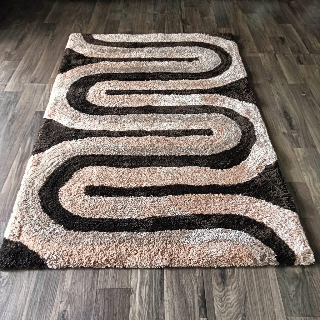 Avioni Home Atlas Collection - Plush Soft Washable Carpet with Retro Wave Design in Multi Color| Soft, Easy to Clean