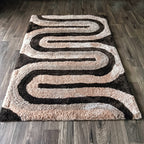 Avioni Home Atlas Collection - Plush Soft Washable Carpet with Retro Wave Design in Multi Color| Soft, Easy to Clean